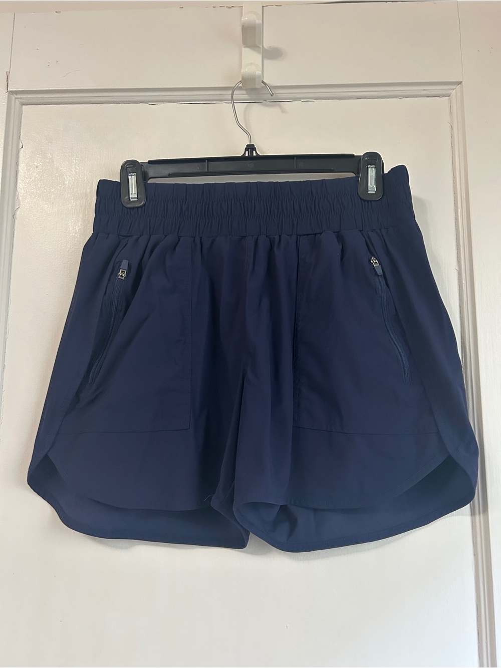 Navy Women's Tribal Jeans Active Shorts with Elastic Waist - Size Small